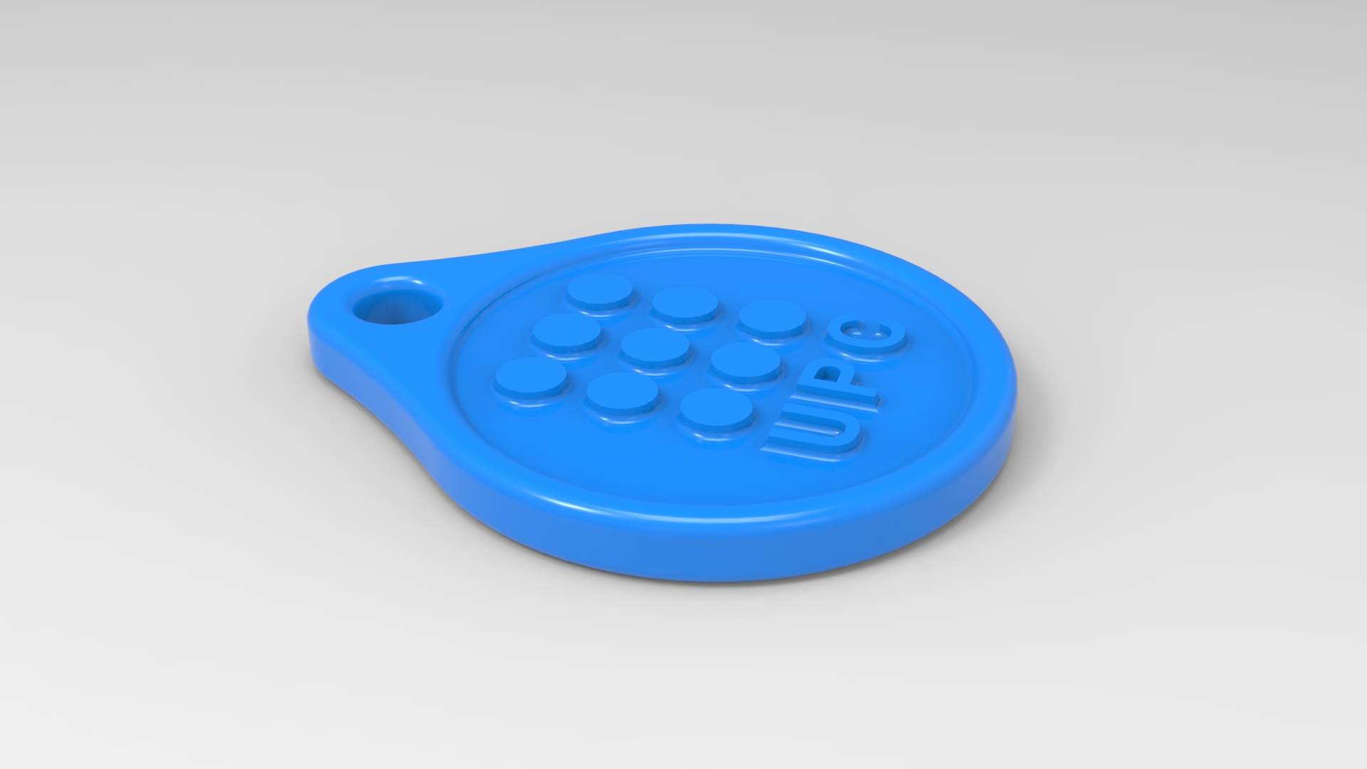 Llavero UPC · render de producto